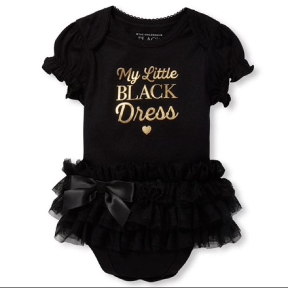 🖤 My Little Black Dress Tutu Graphic Bodysuit